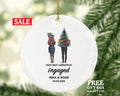 First Christmas Engaged Personalized Ornament - Engagement Announcement Christmas Couple Gift
