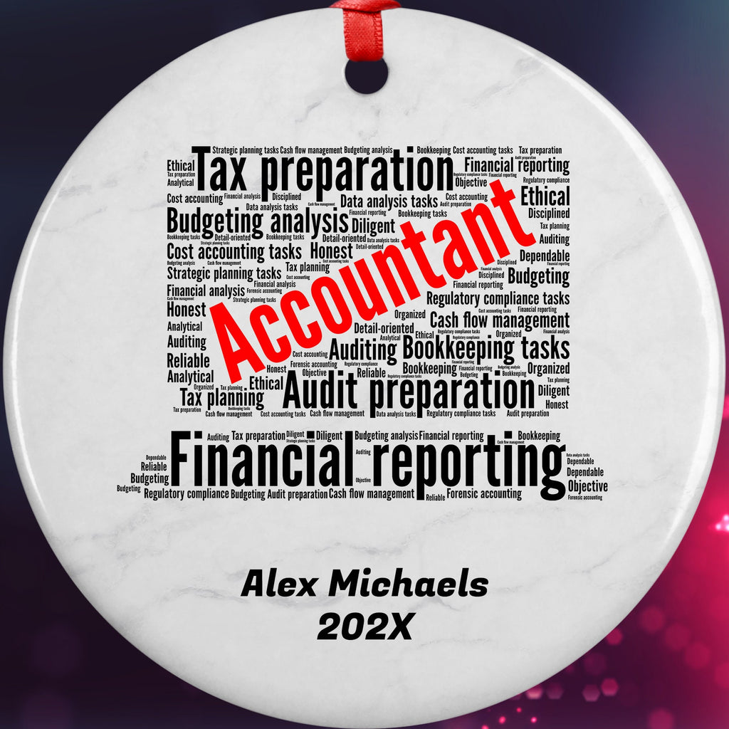 Accountant Personalized Christmas Ornament