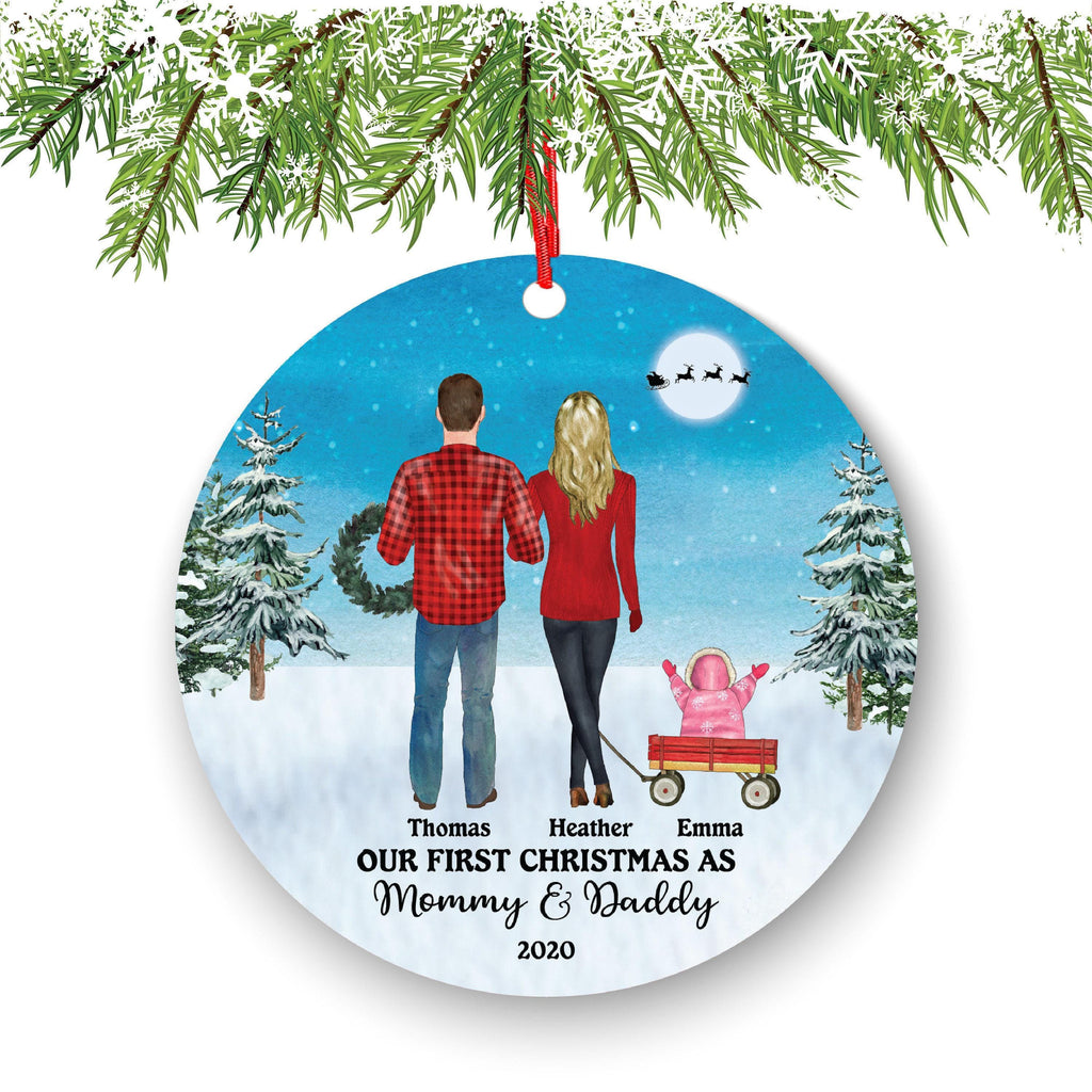 New Parents Ornament - First Christmas with Baby Girl or Boy