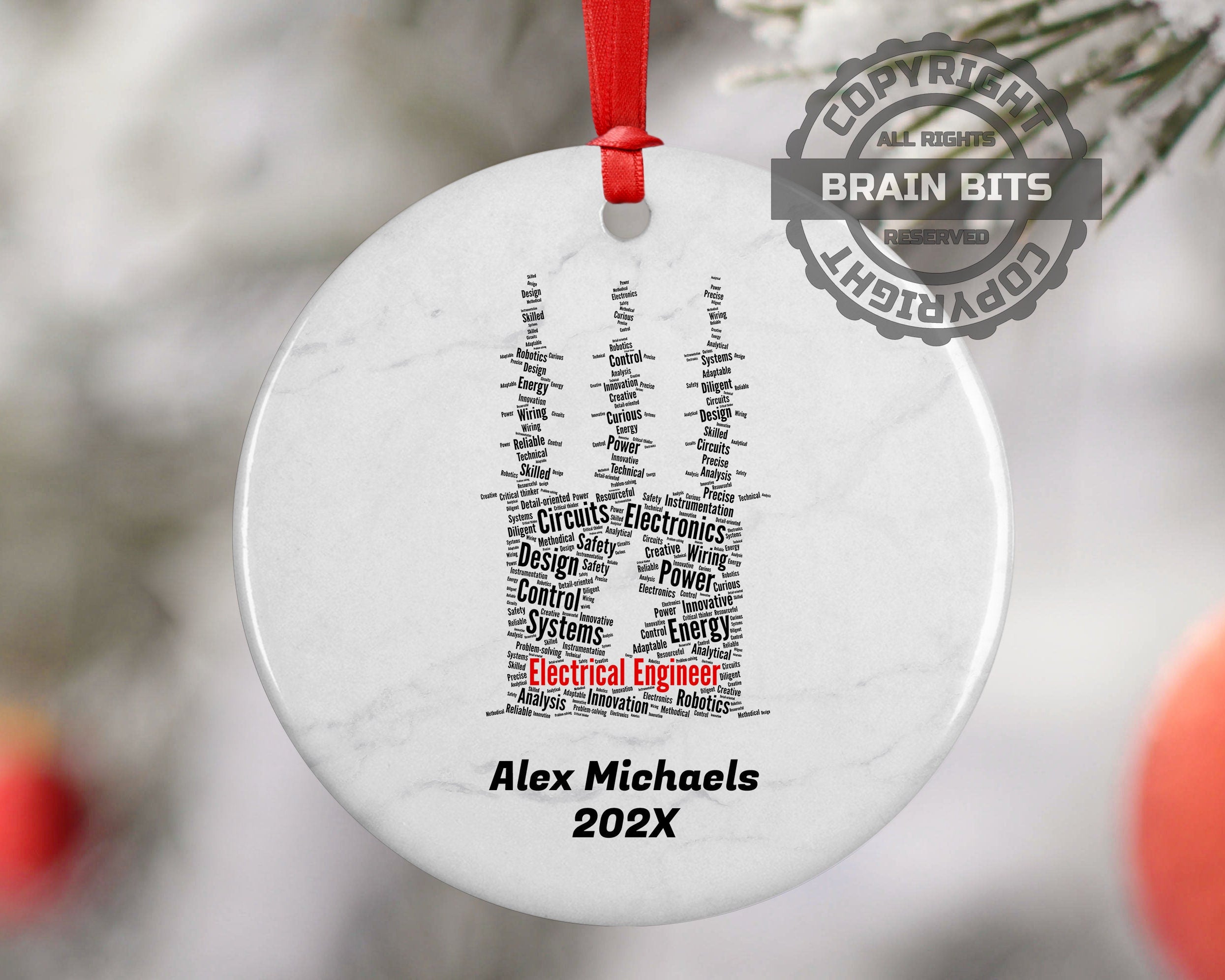 Electrical Engineer Personalized Christmas Ornament