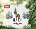 Family of 3 with Dog Cat Pet Christmas Ornament Custom Fur Boy Girl Toddler New Baby Mom Dad Gift Lover Owner Holiday Rescue Breeds