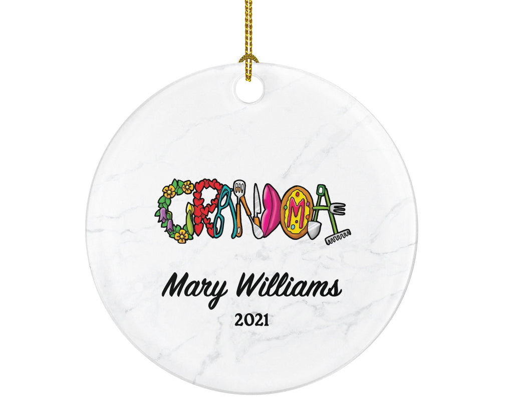 Grandma Personalized Christmas Ornament, Custom Gift for Grandma, Best Grandma Ever Pregnancy Reveal, Baby Announcement, Grandma to Be