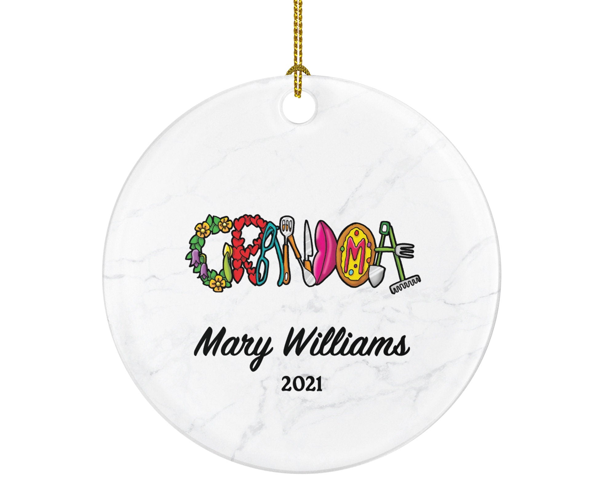 Grandma Personalized Christmas Ornament, Custom Gift for Grandma, Best Grandma Ever Pregnancy Reveal, Baby Announcement, Grandma to Be