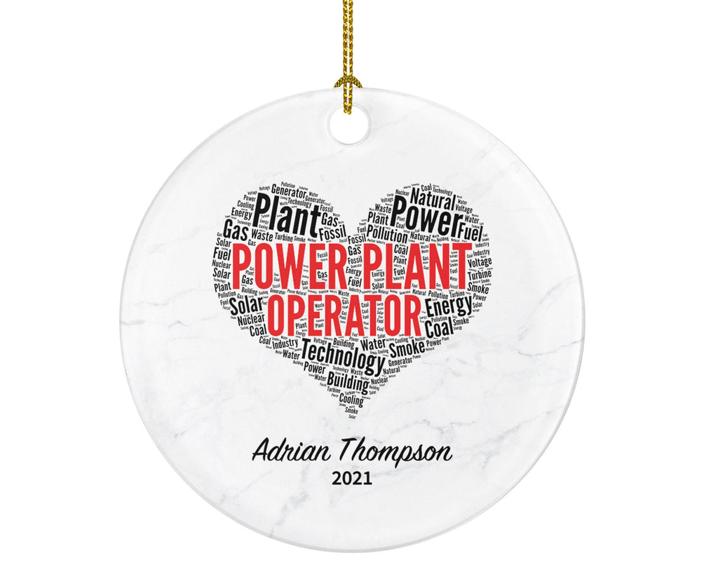 Power Plant Operator Christmas Ornament - Personalized Power Plant Operator Custom Gift New Power Plant Operator Best Power Plant Operator