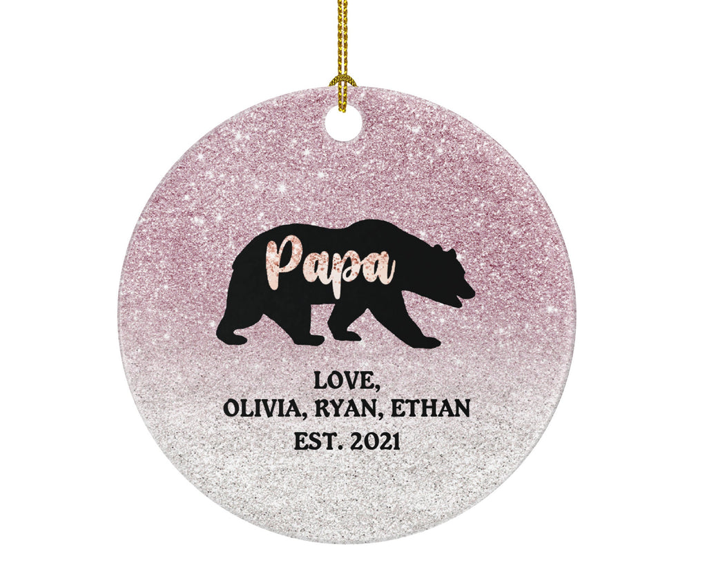 Papa Bear Ornament, Gift for Men, Papa Bear Gift, Father's Day Gift, Christmas Ornament for Dad