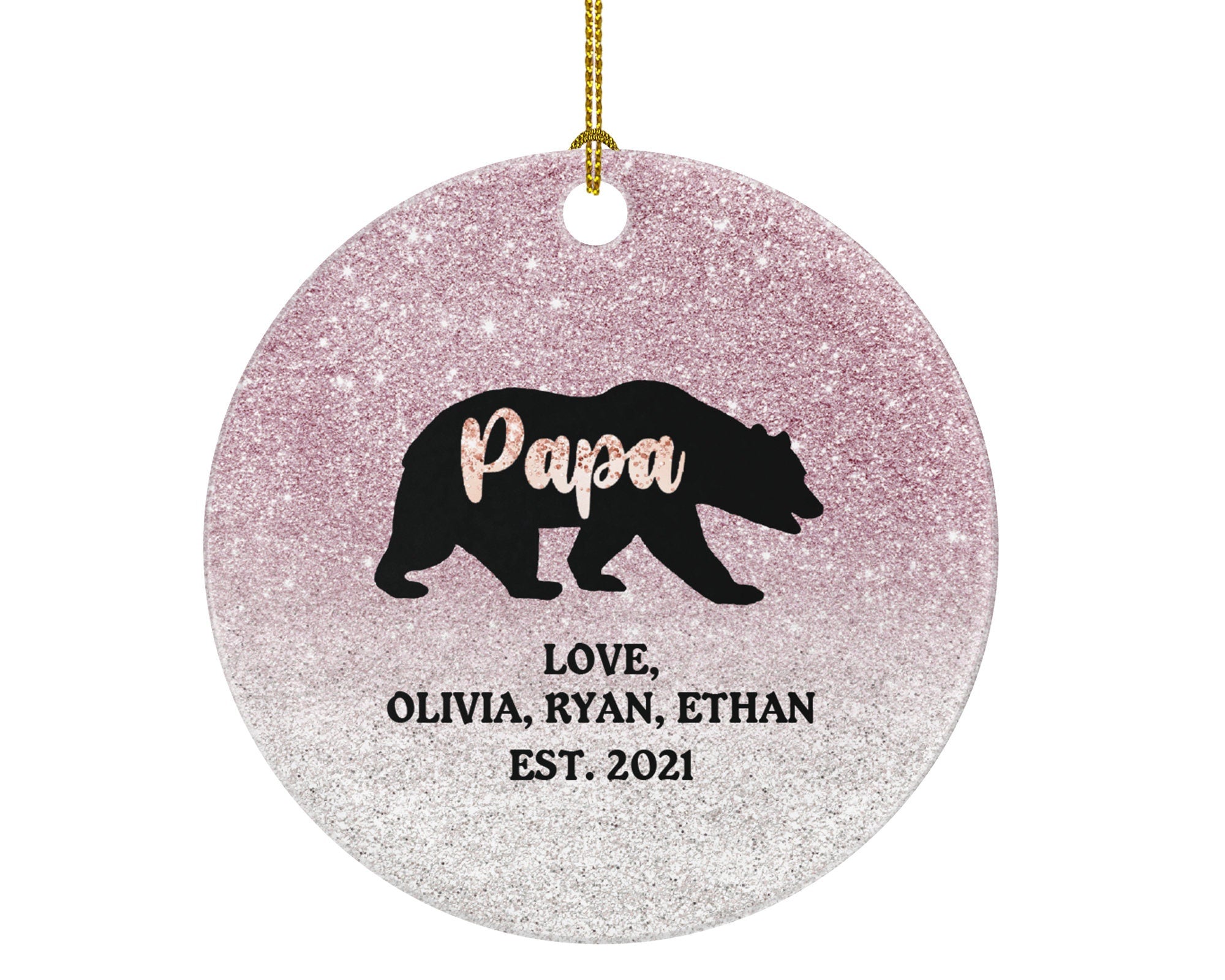 Papa Bear Ornament, Gift for Men, Papa Bear Gift, Father's Day Gift, Christmas Ornament for Dad