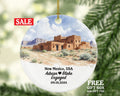 New Mexico Christmas Ornament Personalized - NM Engaged Married Family Together Couple Travel Honeymoon Engagement Marriage
