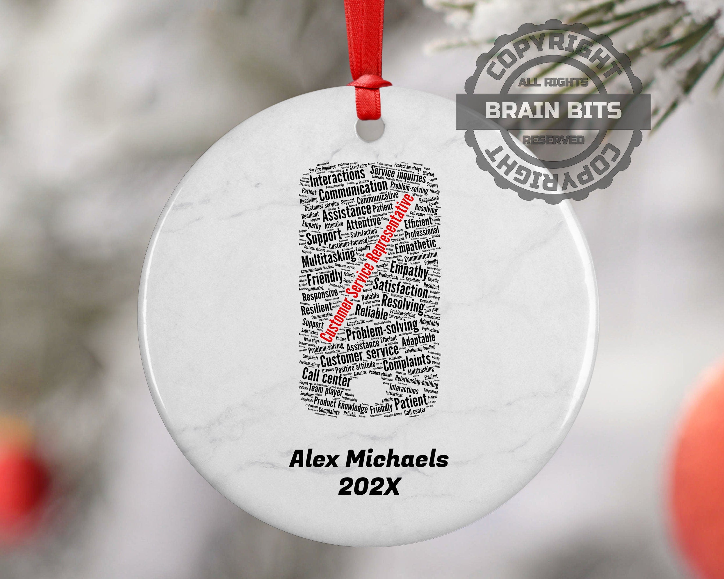 Customer Service Representative Personalized Christmas Ornament