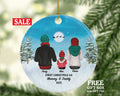 First Christmas as Mommy and Daddy Personalized Ornament - New Baby Parents Mother Father Mom Dad Gift Kid Child Infant Our Family of 3