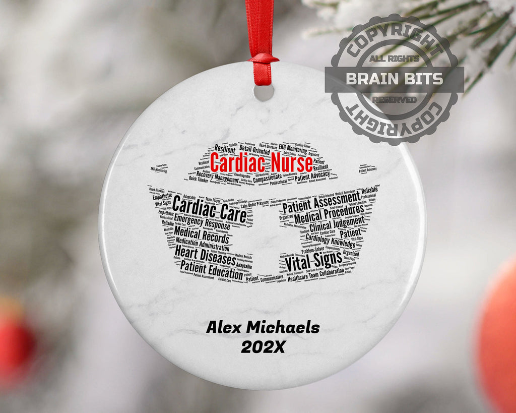 Cardiac Nurse Personalized Christmas Ornament