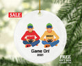 Personalized Video Game Player Gamer Boys Christmas Ornament - Best Friends Playing for Boy Controller Addict Hobby Joystick