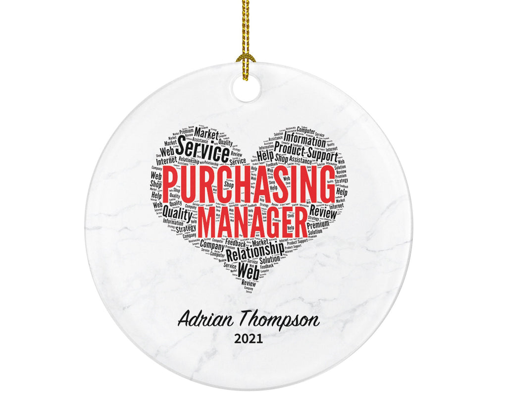 Purchasing Manager Christmas Ornament Personalized - Purchasing Specialist Gift - Custom Name Year