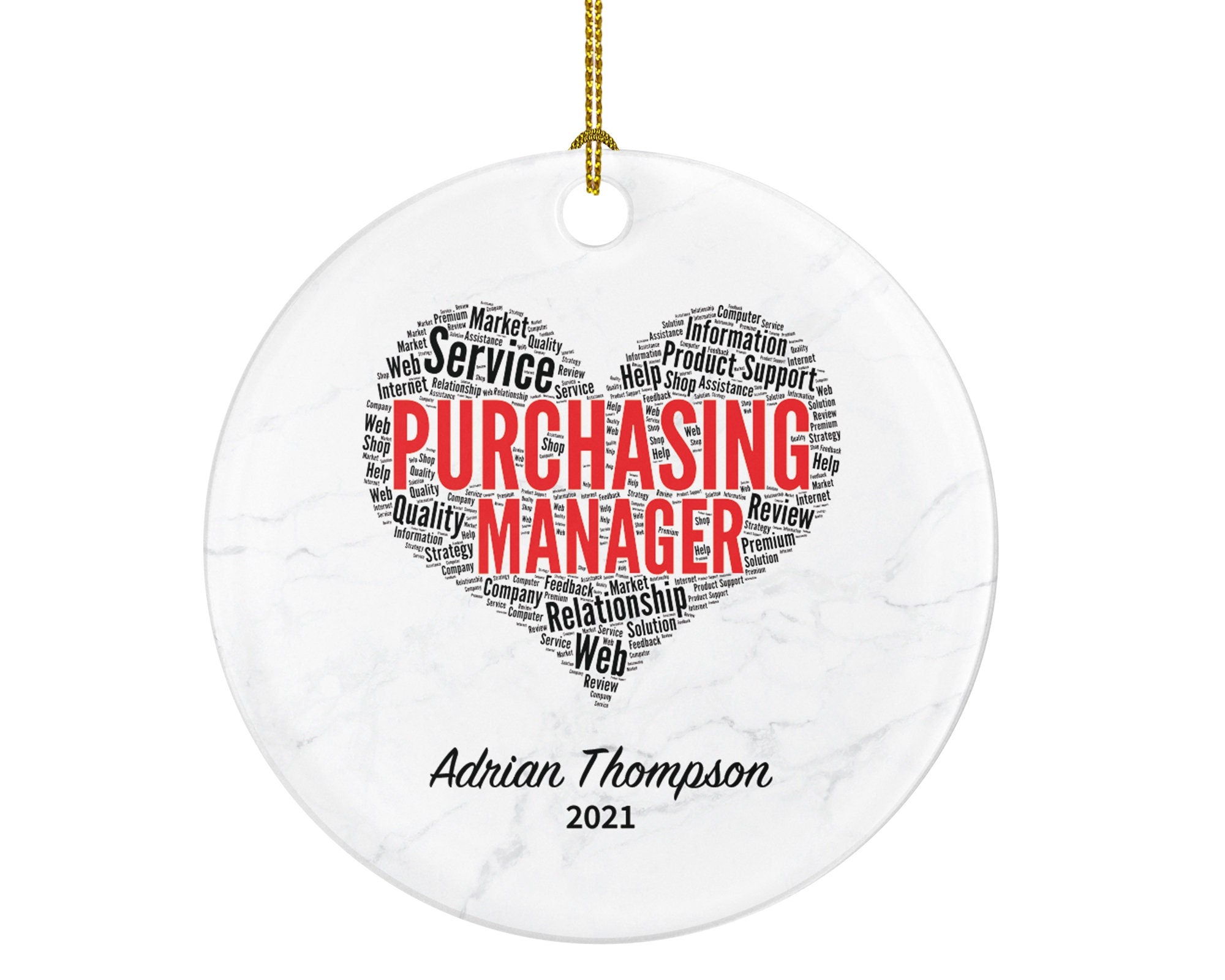 Purchasing Manager Christmas Ornament Personalized - Purchasing Specialist Gift - Custom Name Year