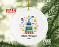 Math Teacher Christmas Ornament Personalized, Mathematics Teacher Christmas Tree Ornament, Math Professor Decor