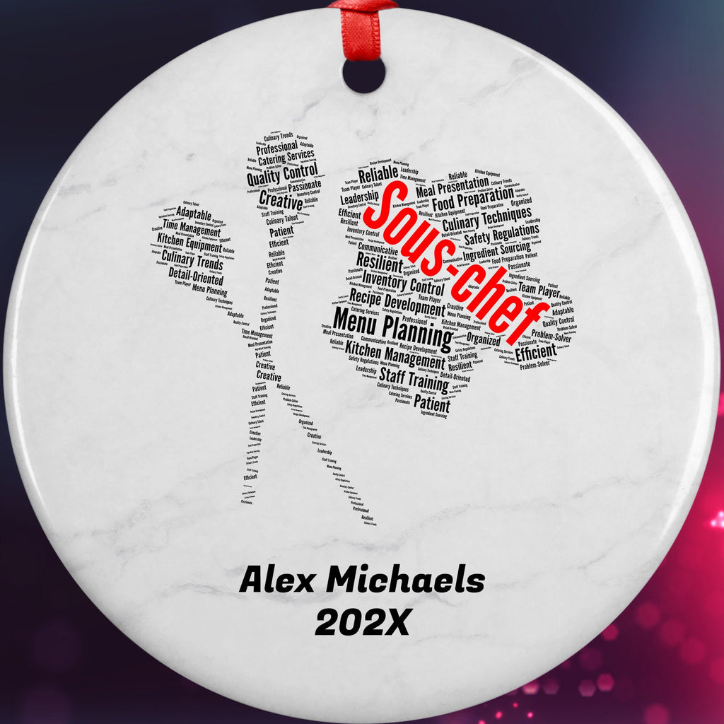 Sous-chef Personalized Christmas Ornament