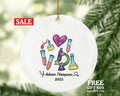 Laboratory Technician Christmas Ornament Personalized - Phlebotomist Gift, Healthcare Worker Essential Employee Appreciation, Hospital