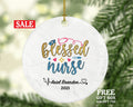 Blessed Nurse Christmas Ornament Custom - Nursing Health Worker Gift from Patient for Nurse RN Personalized Medical