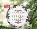 First Christmas Engaged Custom Ornament - Personalized Engagement Announcement Couple Gift - Custom Date Name - Future Husband Wife Calendar