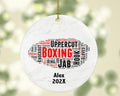Personalized Boxing Christmas Ornament – Custom Sports Gift – Fighter Ornament – Boxing Fan Holiday Keepsake