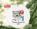 Dialysis Dietitian Christmas Ornament Personalized Gift -  Urinary System Patient Nutritionist Custom Name Year