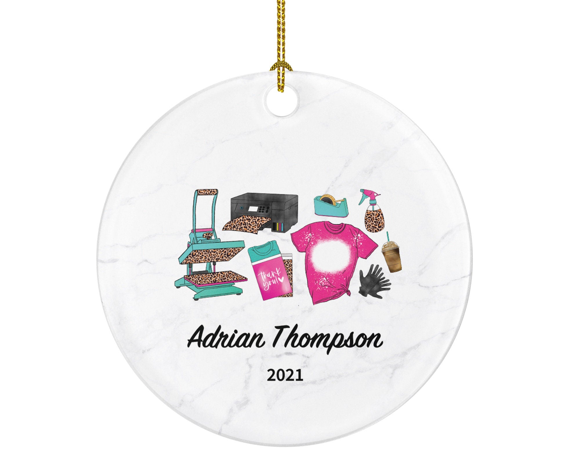 Small Tshirt Business Owner Ornament, Startup Online Business Owner Entrepreneur Gift