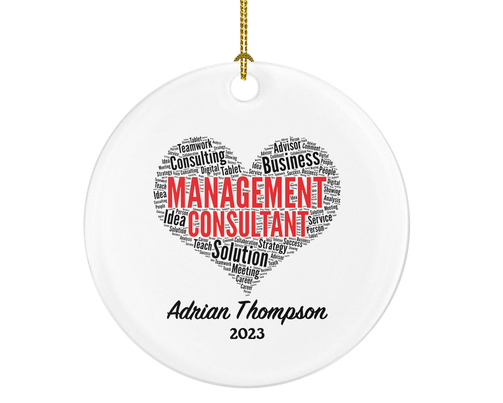 Management Consultant Christmas Ornament Personalized - Business Consultation Startup Entrepreneur Finance Specialist Consulting Gift