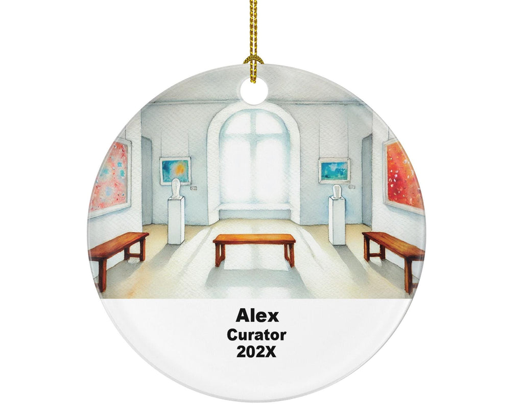 Personalized Curator Ornament – Custom Museum Ornament – Art Gallery Curator Gift with Name and Year