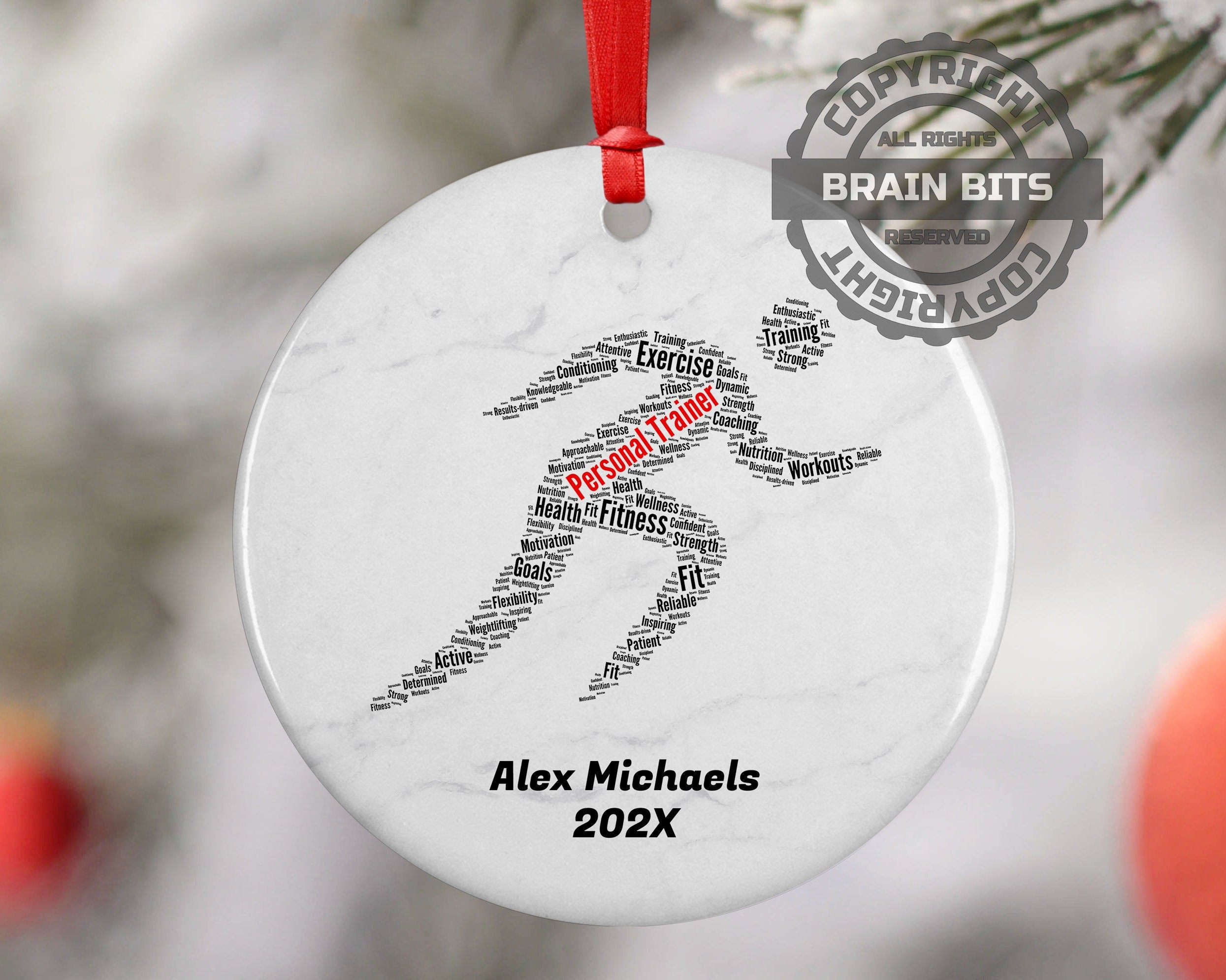 Personal Trainer Personalized Christmas Ornament