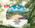 Texas Christmas Ornament Personalized - TX Engaged Married Family Together Couple Travel Honeymoon Engagement Marriage
