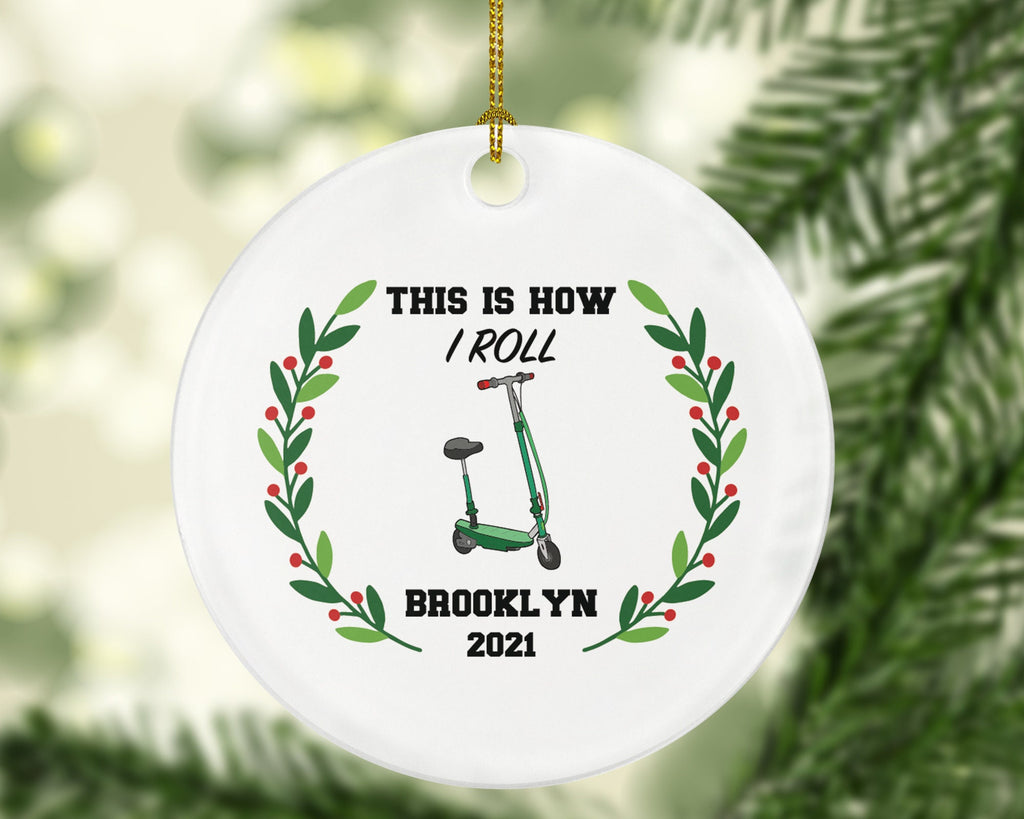 Electric Scooter Christmas Ornament Personalized - Riding Scooter Gift Folding Motorized Scooter - This is how I roll