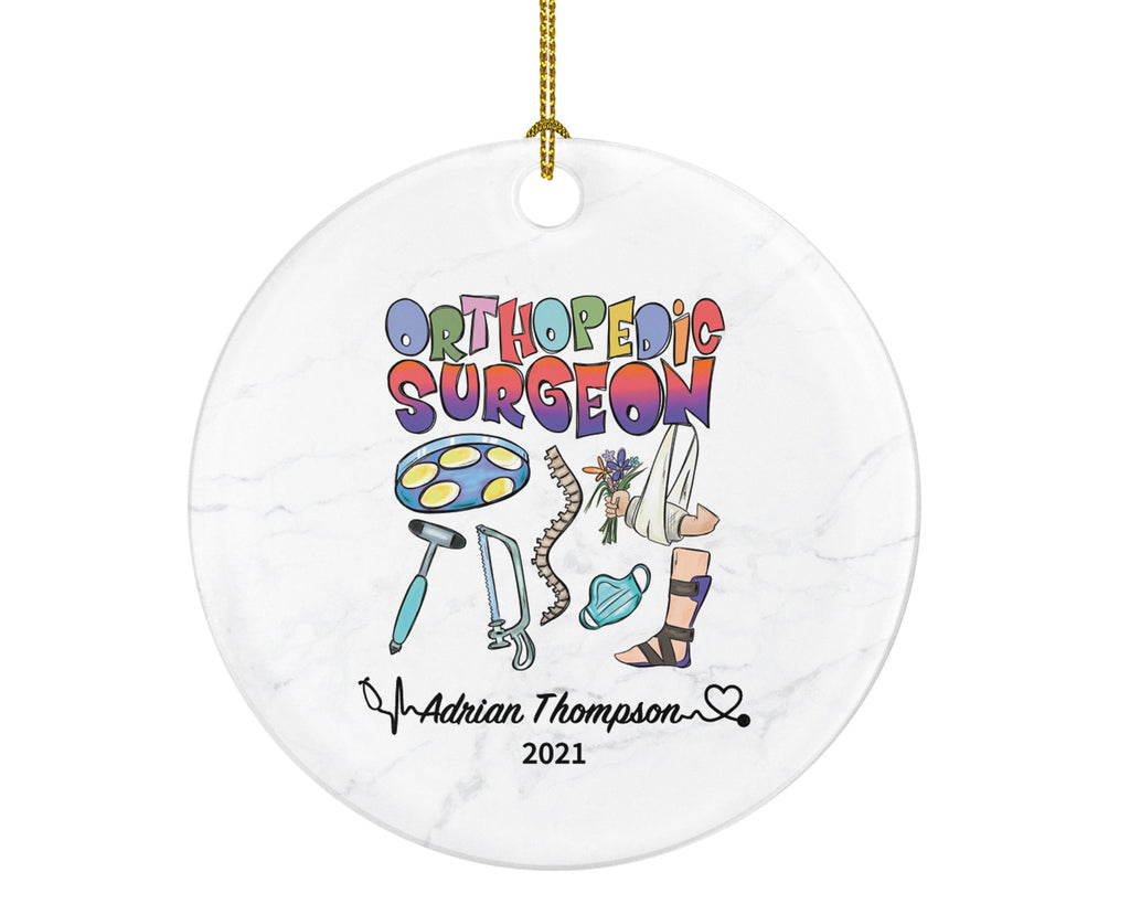 Orthopedic Surgeon Doctor Christmas Ornament Personalized - Orthopedic Surgery - Medical Dr Gift for MD - Custom Name Year