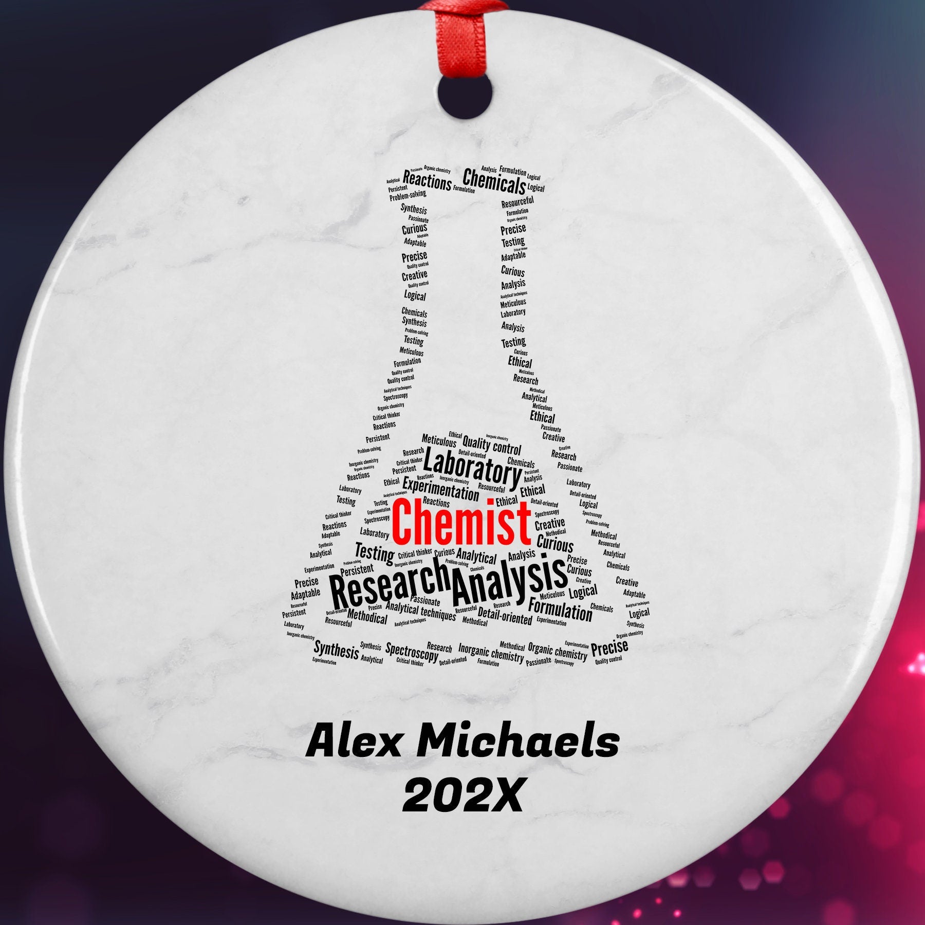 Chemist Personalized Christmas Ornament