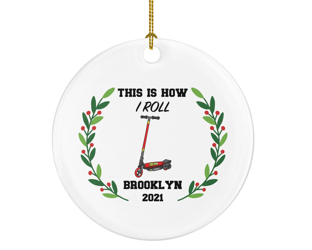 Electric Scooter Christmas Ornament Personalized - Riding Scooter Gift Folding Motorized Scooter - This is how I roll