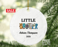 Little Brother Personalized Christmas Ornament, Best Little Brother Ever Gift from Sibling Kids Christmas Decoration