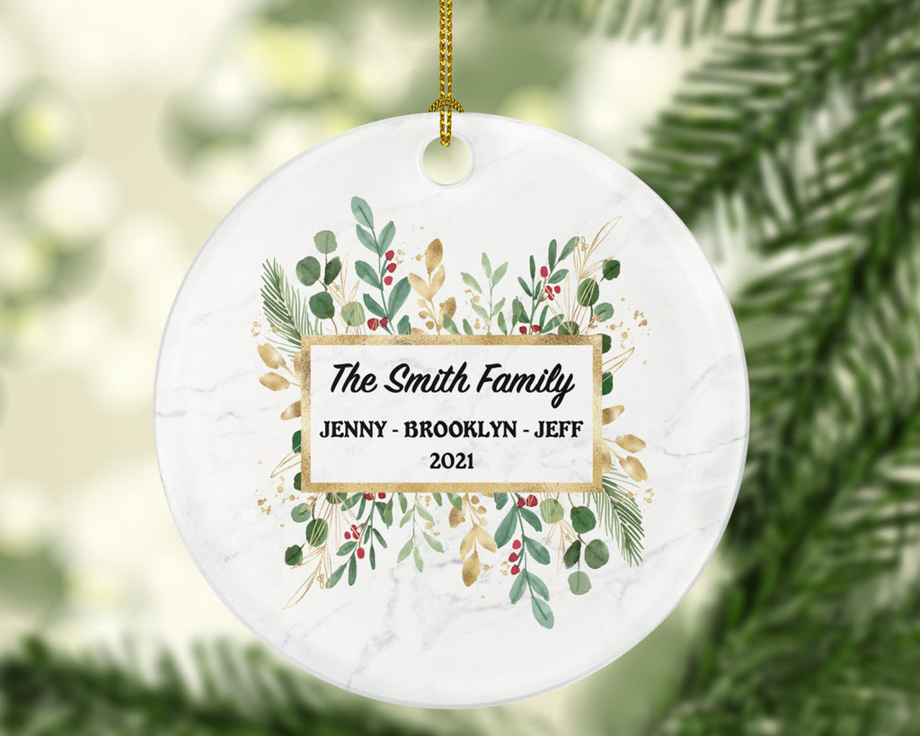 Family of 2 3 4 5 6 Christmas Ornament Personalized - Gift for Family - Custom Name Year Christmas Ornament