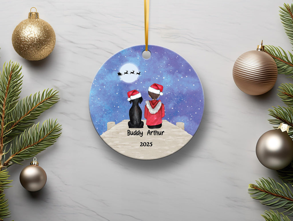 Dog Cat Pet and Boy Doc Personalized Christmas Ornament Rabbit Horse Pig Bird Otter Custom Son Lover Owner Gift Fur Holiday Rescue Breeds