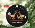 Our First Christmas as Mommy and Daddy Ornament New Baby Girl Boy Parents Mother Father Mom Dad Gift Deer Reindeer Kid Child Winter Xmas