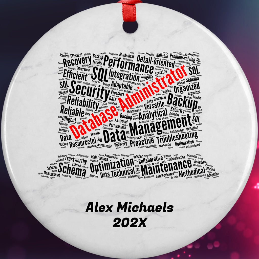 Database Administrator Personalized Christmas Ornament