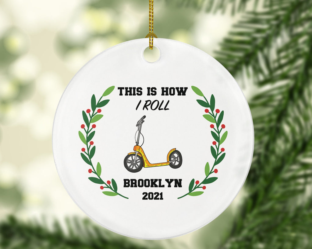 Electric Scooter Christmas Ornament Personalized - Riding Scooter Gift Motorized Scooter - This is how I roll