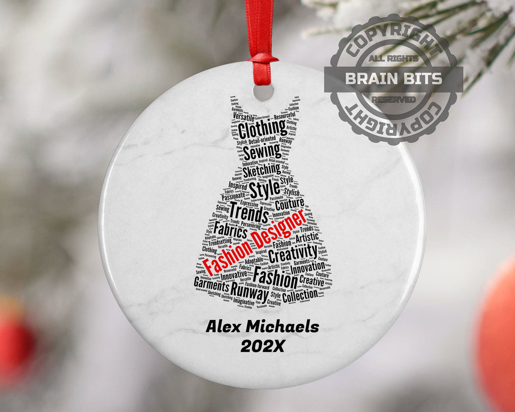 Fashion Designer Personalized Christmas Ornament