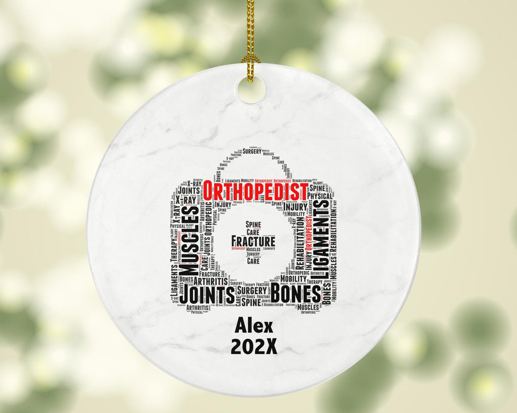 Personalized Orthopedist Christmas Ornament – Custom Doctor Gift – Orthopedic Surgeon Ornament – Medical Professional Keepsake
