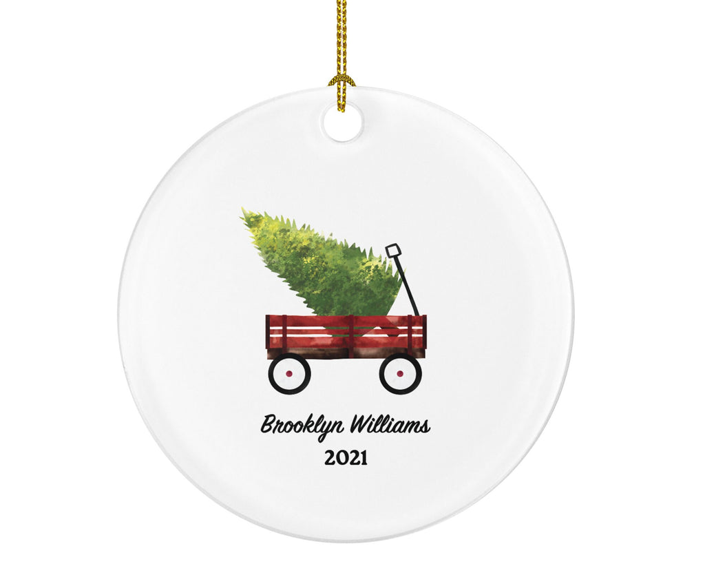 Wagon Christmas Ornament Personalized - Gift For KidsToddler