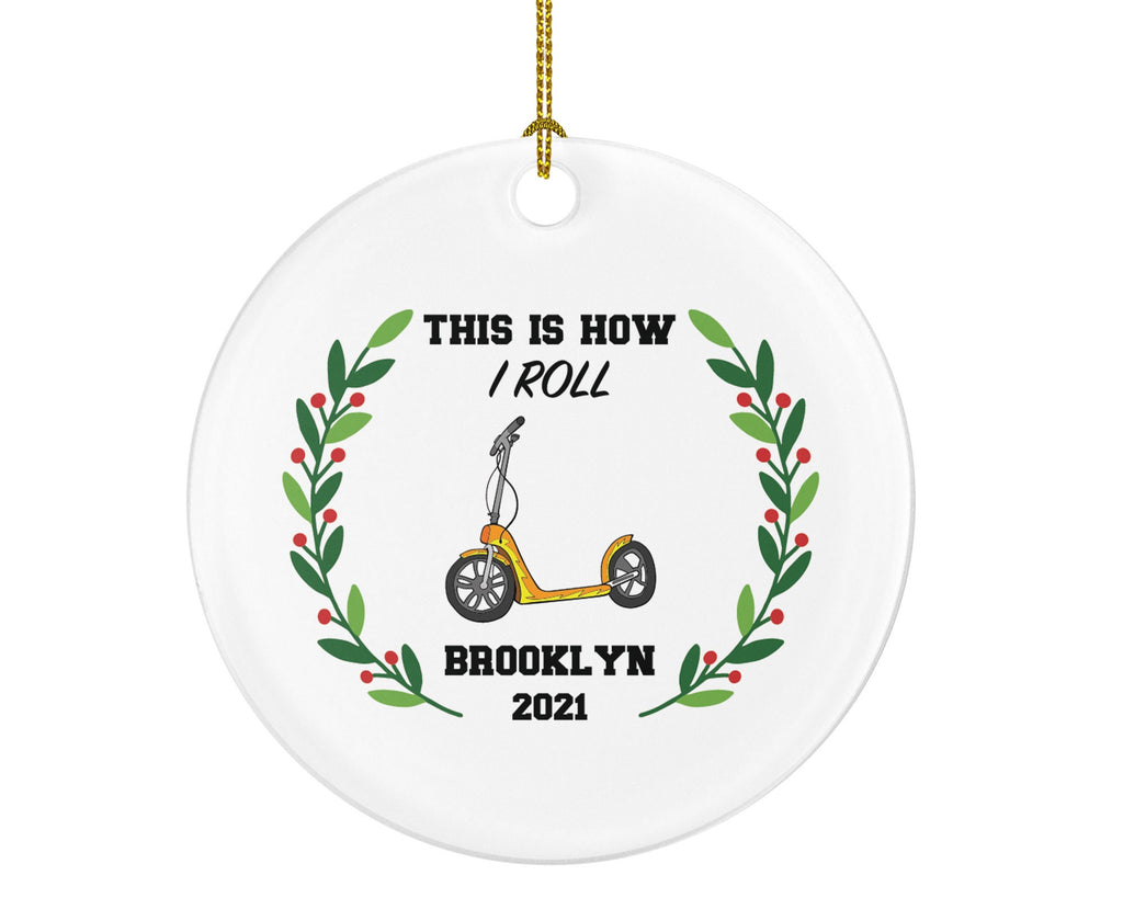 Electric Scooter Christmas Ornament Personalized - Riding Scooter Gift Motorized Scooter - This is how I roll
