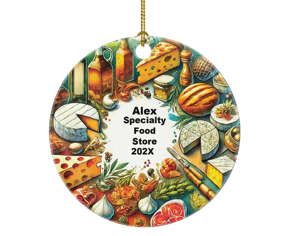 Personalized Specialty Food Store Ornament – Custom Holiday Gift for Gourmet Shop Owners & Managers Keepsake