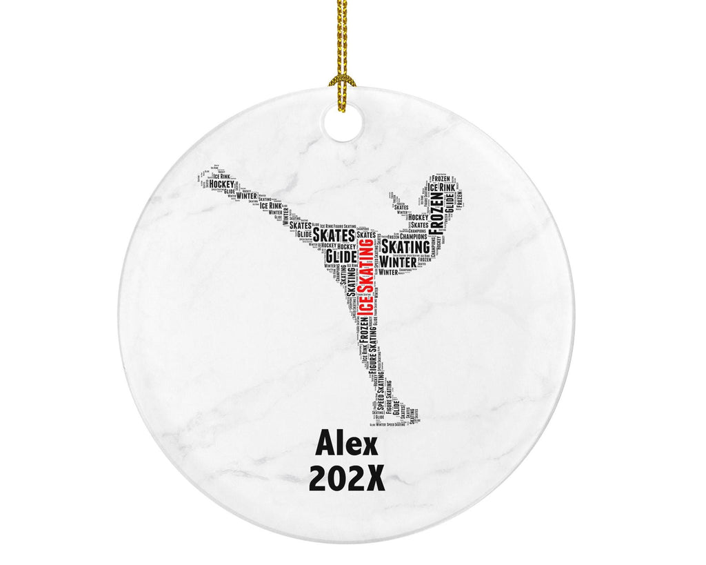 Personalized Ice Skating Christmas Ornament – Custom Skater Gift – Figure Skating Ornament – Winter Sports Holiday Keepsake