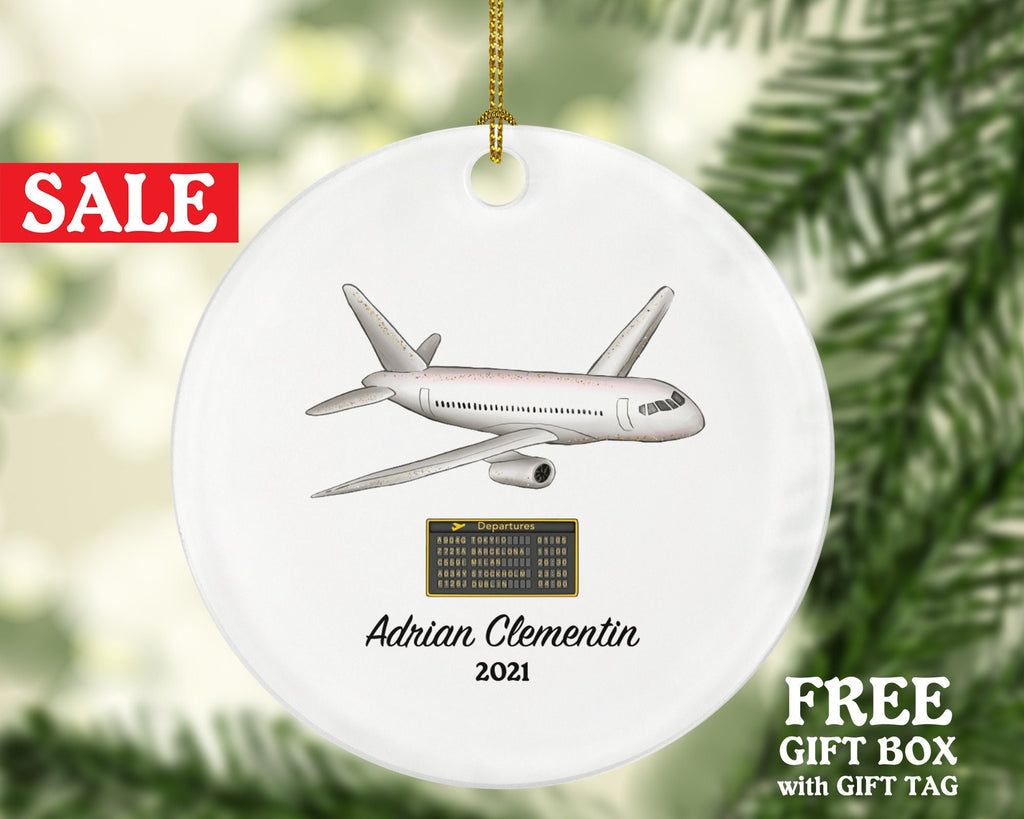 Airport Pilot Christmas Ornament Personalized - Custom Gift For Pilot