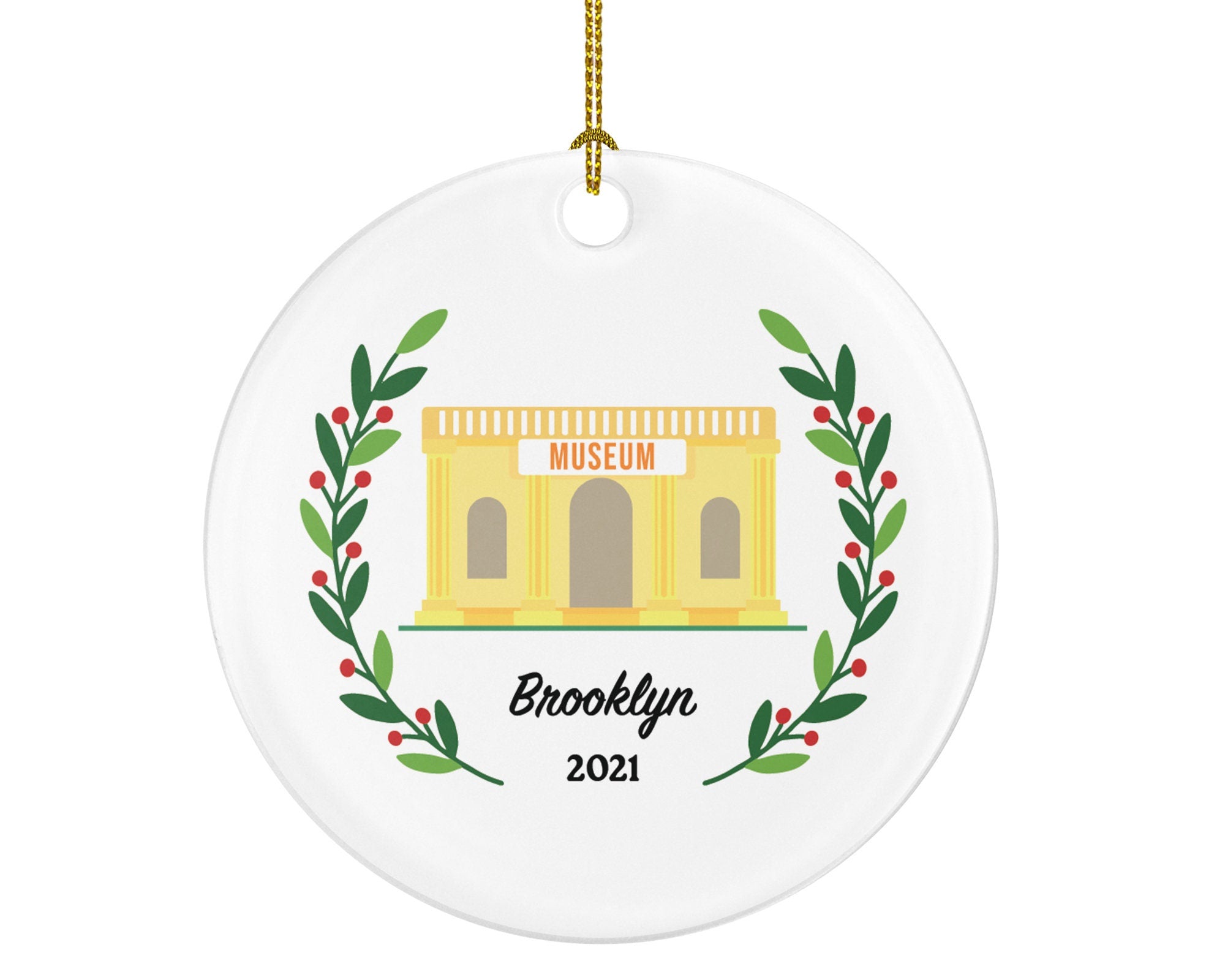 Museum Worker Christmas Ornament Personalized, Custom Museum Employee Employer for Holiday, Gift for Museum