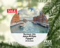 Maryland Christmas Ornament Personalized - MD Engaged Married Family Together Couple Travel Honeymoon Engagement Marriage