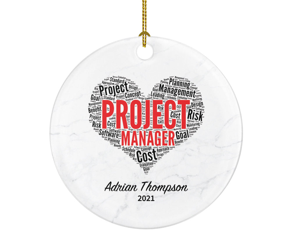 Project Manager Christmas Ornament Personalized - Project Management Custom Gift