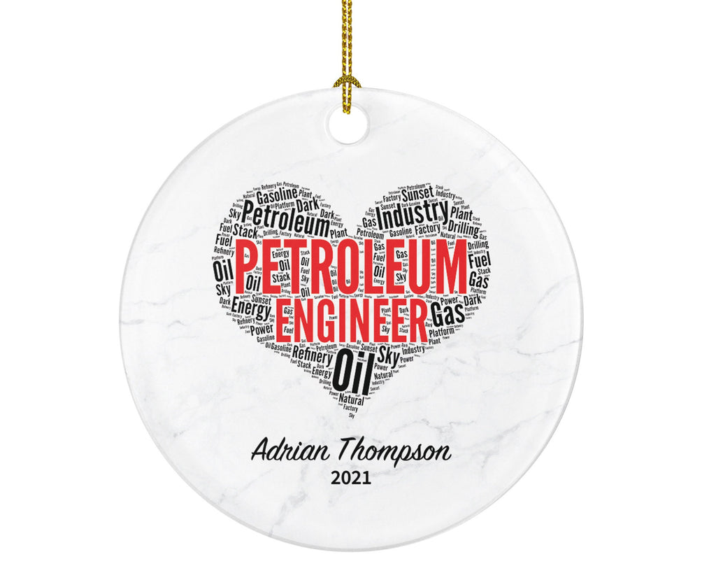 Petroleum Engineer Christmas Ornament Personalized, Petroleum Engineer Custom Gift